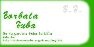borbala huba business card